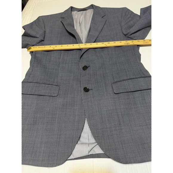 Hugo Boss Men's‎ Blue Patterned Two Button Blazer Sport Coat Jacket - Picture 7 of 10